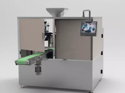 Open bag filling and packing machine 3D model