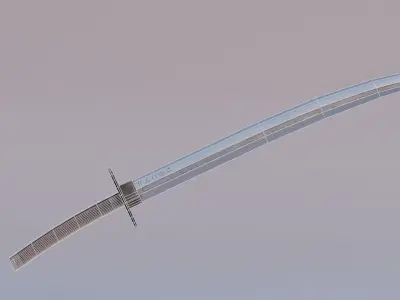 takatana samurai sword Free low-poly 3D model