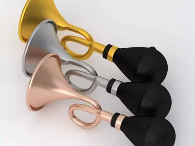 Vintage Vehicle Horn 01 Collection 3D model