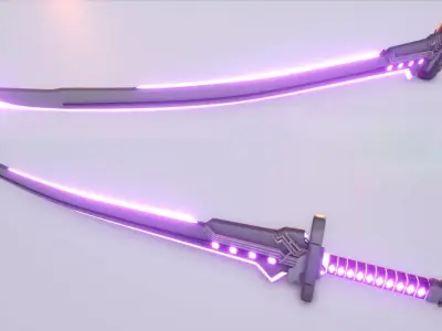 Sci-fi Dazzling and Luminous Knife 3D model
