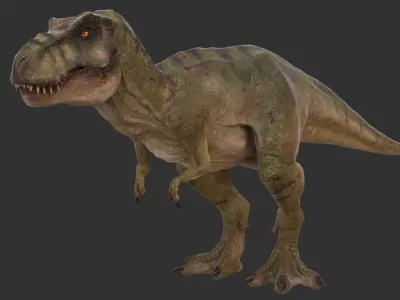 Jurassic Park Tyrannosaurus Rex Blender Low-poly Low-poly 3D model
