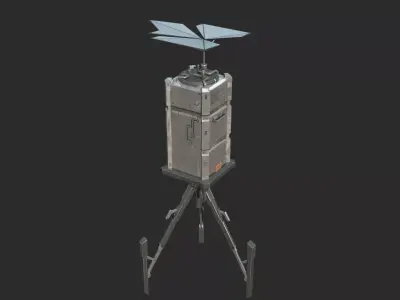 Future sci-fi apocalypse solar purifier 3D model