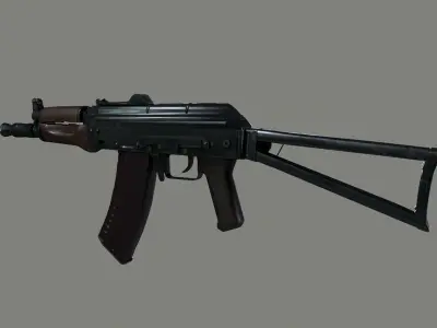 AKS-74U Rifle Low-poly 3D model