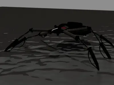 Clock spider Free low-poly 3D model