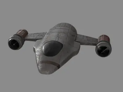 Sci fi Spaceship with PBR textures Free 3D model