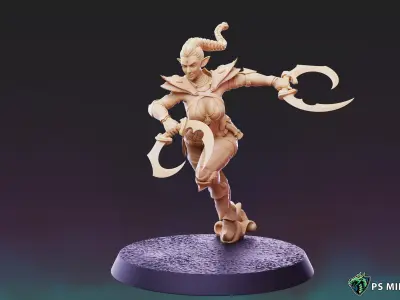 Dark Space Elves - Witches - Pose 6 3D print model
