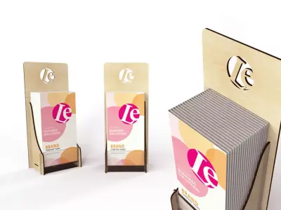 wooden display for handbills leaflets  Free 3D model