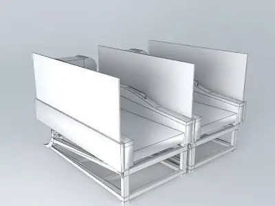 First Class Airplane Seats Free 3D model
