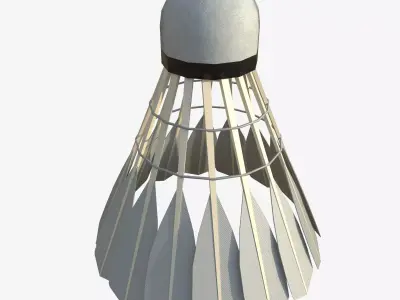 Badminton Shuttlecock Low-poly 3D model
