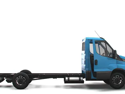 Iveco Daily Single Cab HQ Interior L4 Chassis 2023 3D model