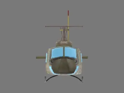 Helicopter for mobile game lov poly Low-poly 3D model