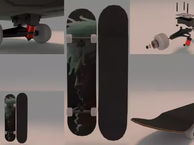 Arcane Ekko Skateboard Skate  3D model