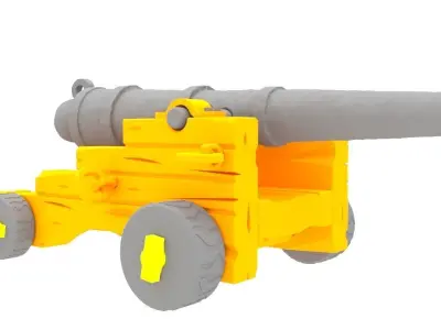12 Pound Cannon 3D model
