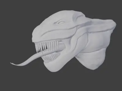 Sculpted Monster Head 001 Free 3D model