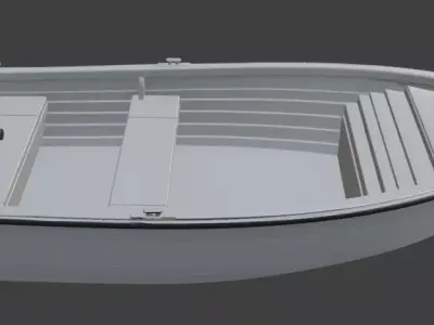 Small Motorboat 3D Model 3D model