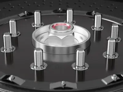 Car Brake Disc Type Three 3D model