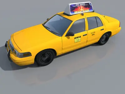 NY taxi Free 3D model