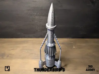 THUNDERBIRD 3 rocket -STL files for 3D printing 3D print model