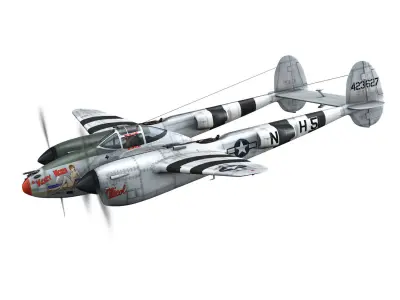 Lockheed P-38 Lightning - Kozy Koza 3D model