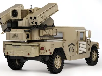 Humvee Military M1097 Avenger 3D model