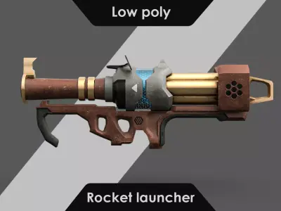Low Poly Rocket Launcher Low-poly 3D model