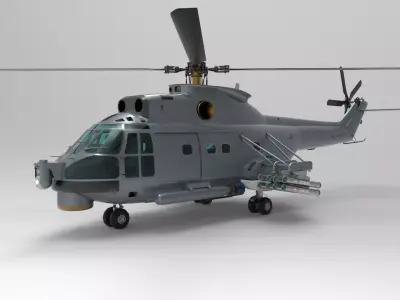 IAR 330 helicopter 3D model