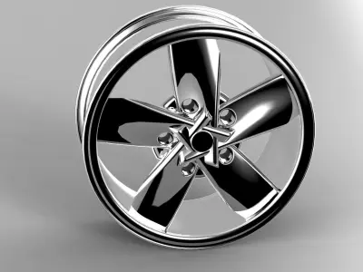 Wheel car Free 3D model