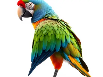 Colorful Macaw Parrot D Model Pack Low-poly 3D model