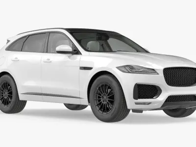 Luxury Crossover Pearl White 3D model