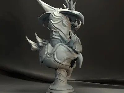 Creature Bust   3D PRINT  ZTL OBJ STL 3D print model