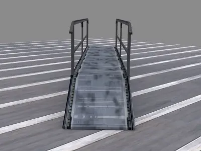 Bridge walkway Free low-poly 3D model