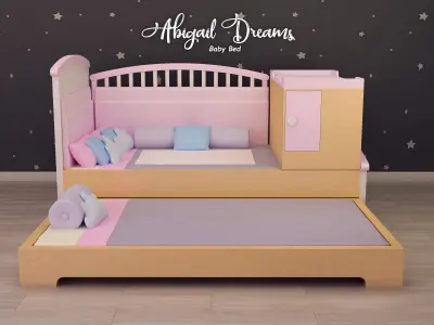 Abigail Baby Bed Free 3D model