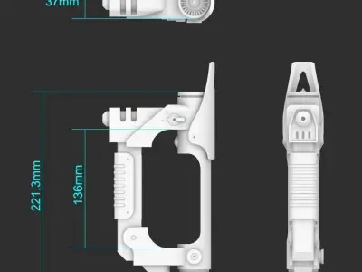 Lightsaber Blaster 3D print model