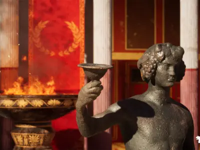 Roman Street Envronment Low-poly 3D model