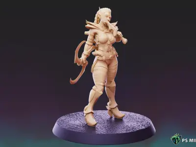 Dark Space Elves - Witches - Pose 8 3D print model