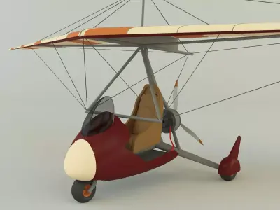 winged paramotor vehicle 3D model