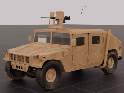 USA Army Military Humvee 3D Model 3D model