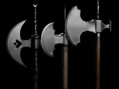 Polearm Pack Low-poly 3D model