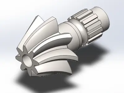 Helical Bevel Gear Model 3D model