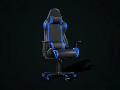 MidPoly Gamer Chair Free low-poly 3D model