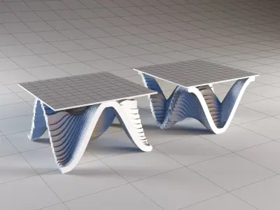 Parametric Double-sided Table Free 3D model