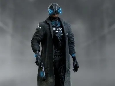 Sci Fi Military Police  Low-poly 3D model