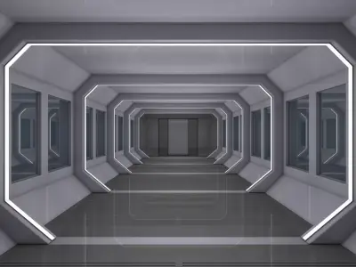  Sci Fi corridor 3D model buy