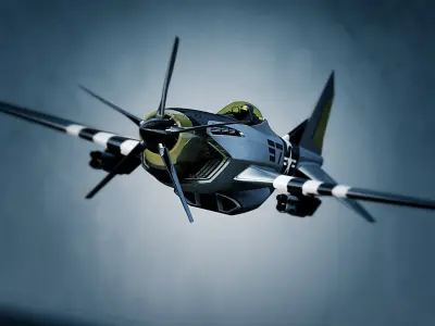 P-51 advanced mustang Low-poly 3D model
