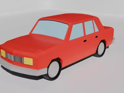 Low-Poly Car Free low-poly 3D model
