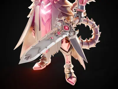 Stylized Sword - Dragonbane Greatsword Bloodspire - Game Ready 3D model