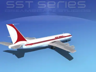 Boeing 707-320 SS Air India 3D model