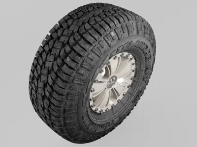 car tire off-road 3D model