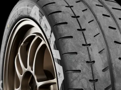 Yokohama Advan A052 Big Logos Dust 3D model