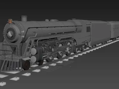 Berkshire Steam Locomotive 3D model